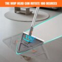 Triangle Mop 360° Rotatable Extendable Adjustable 206.5 Cm Cleaning Mop For Tub Tile Floor Wall Cleaning Mop Deep Cleaning: 3 - 5 Days Free Delivery Only UK Mop - Image 4