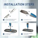 Spray Mop Broom Set Magic Flat Mops for Floor Home Cleaning Tool Brooms Household with Reusable Microfiber Pads Rotating: 3 - 5 Days Free Delivery Only UK Mop - Image 3