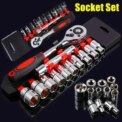 1/4" Ratchet Socket Wrench Set Drive Sockets Set Extension Rod Multi-function Ratchet Spanner Car Motorcycle Repair Hand Tool: 3 - 5 Days Free Delivery Only UK