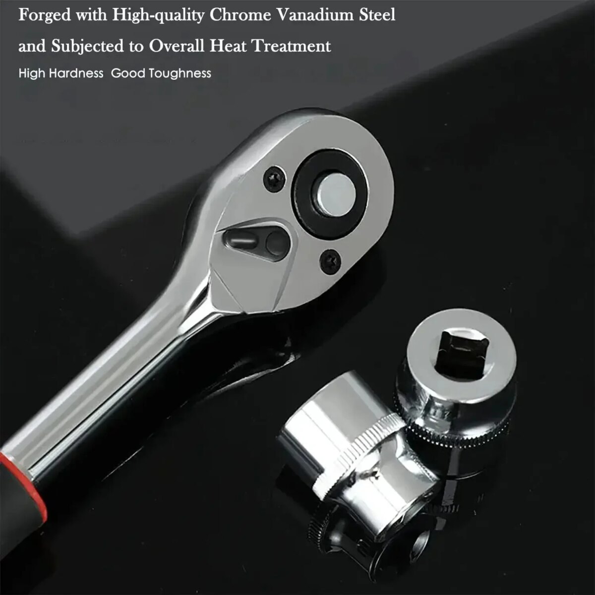 1/4" Ratchet Socket Wrench Set Drive Sockets Set Extension Rod Multi-function Ratchet Spanner Car Motorcycle Repair Hand Tool: 3 - 5 Days Free Delivery Only UK - Image 3