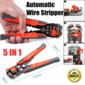 5 IN 1 Automatic Wire Stripper Cutter Crimper Tools Professional Electrician Wire Tool Electrical Cable Terminal Tool Orange: 3 - 5 Days Free Delivery Only UK