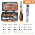 38pcs  1/2" 1/4" 3/8" Ratchet Screwdriver Set Combination Toolbox Hardware Magnetic Screw Driver Car Repair Tool Kit: 3 - 5 Days Free Delivery Only UK - Image 2