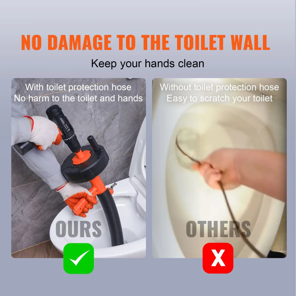 SucceBuy Drain Cleaner Machine 25FT Automatic Tube Cleaner Blockage Unblocker Toilet Sewer Dredge Machine for Kitchen Bat: 3 - 5 Days Free Delivery Only UKhroom - Image 6