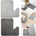 Bathroom Mat Set, Pebble Embossed Decorative Bathtub Mat, Comfortable Quick Dry U-Shaped Toilet Mat, Quick-Dry Non-Slip Mat: 3 - 5 Days Free Delivery Only UK - Image 2