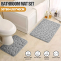 Bathroom Mat Set, Pebble Embossed Decorative Bathtub Mat, Comfortable Quick Dry U-Shaped Toilet Mat, Quick-Dry Non-Slip Mat: 3 - 5 Days Free Delivery Only UK - Image 6