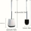 Nicoman Squircle White Toilet Brush & Holder With Silicone Head: 3 - 5 Days Free Delivery Only UK - Image 3