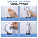 1Pcs Grab Bars Shower Handle Bathroom Grab Bar 30CM Suction Shower Bar Safety Bars for Bathtubs Senior Shower Chair Fixture: 3 - 5 Days Free Delivery Only UK - Image 4
