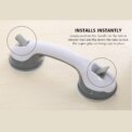 2Pcs Bathroom Suction Cup Handrail Grip Shower Tub Grab Bar Anti Slip Handle Rail Aid For Kid Elderly Safety Bath Shower Toilet: 3 - 5 Days Free Delivery Only UK - Image 4