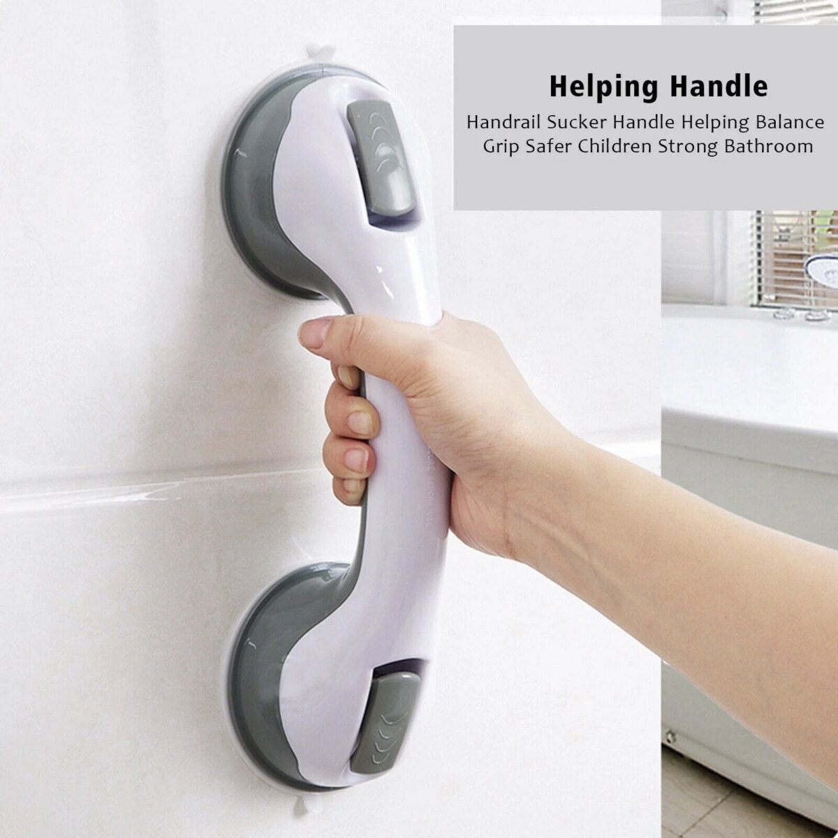 2Pcs Bathroom Suction Cup Handrail Grip Shower Tub Grab Bar Anti Slip Handle Rail Aid For Kid Elderly Safety Bath Shower Toilet: 3 - 5 Days Free Delivery Only UK - Image 3