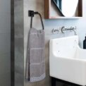 Stylish Wall Mounted Towel Ring - Stainless Steel Hand Towel Holder for Bathroom & Lavatory - Sleek Matte Black Finish: 3 - 5 Days Free Delivery Only UK - Image 5