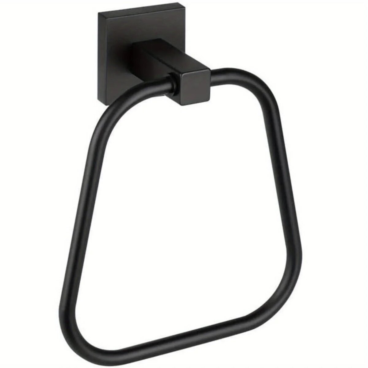 Stylish Wall Mounted Towel Ring - Stainless Steel Hand Towel Holder for Bathroom & Lavatory - Sleek Matte Black Finish: 3 - 5 Days Free Delivery Only UK - Image 1