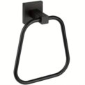 Stylish Wall Mounted Towel Ring - Stainless Steel Hand Towel Holder for Bathroom & Lavatory - Sleek Matte Black Finish: 3 - 5 Days Free Delivery Only UK