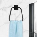 Stylish Wall Mounted Towel Ring - Stainless Steel Hand Towel Holder for Bathroom & Lavatory - Sleek Matte Black Finish: 3 - 5 Days Free Delivery Only UK - Image 2
