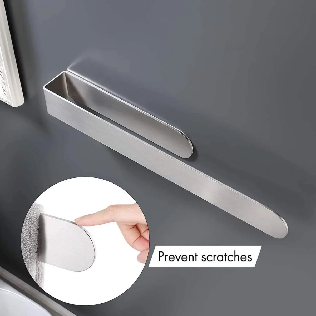 9/14Inch Self Adhesive Bathroom Towel Holder 304 Stainless Steel Towel Racks for Bathrooms Wall Silver No Drilling Towel Holder: 3 - 5 Days Free Delivery Only UK - Image 4