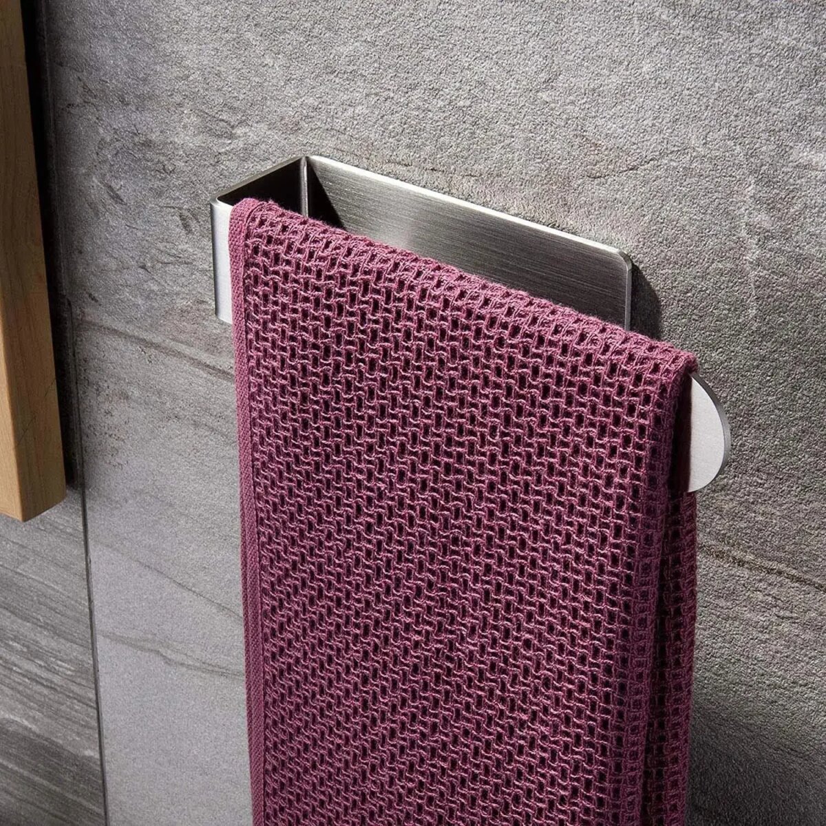 9/14Inch Self Adhesive Bathroom Towel Holder 304 Stainless Steel Towel Racks for Bathrooms Wall Silver No Drilling Towel Holder: 3 - 5 Days Free Delivery Only UK - Image 2