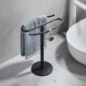 Metal Countertop Hand Towel Holder Double Sided Stand for Bathroom  and Vanity Hand Towels and Small Guest Towels Counter: 3 - 5 Days Free Delivery Only UK