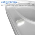 D-Shaped Toilet Seat Slow Close Quiet Lid Practical Handy Thickened Durable for Both Adults Children Safety Bathroom Accessories: 3 - 5 Days Free Delivery Only UK - Image 4
