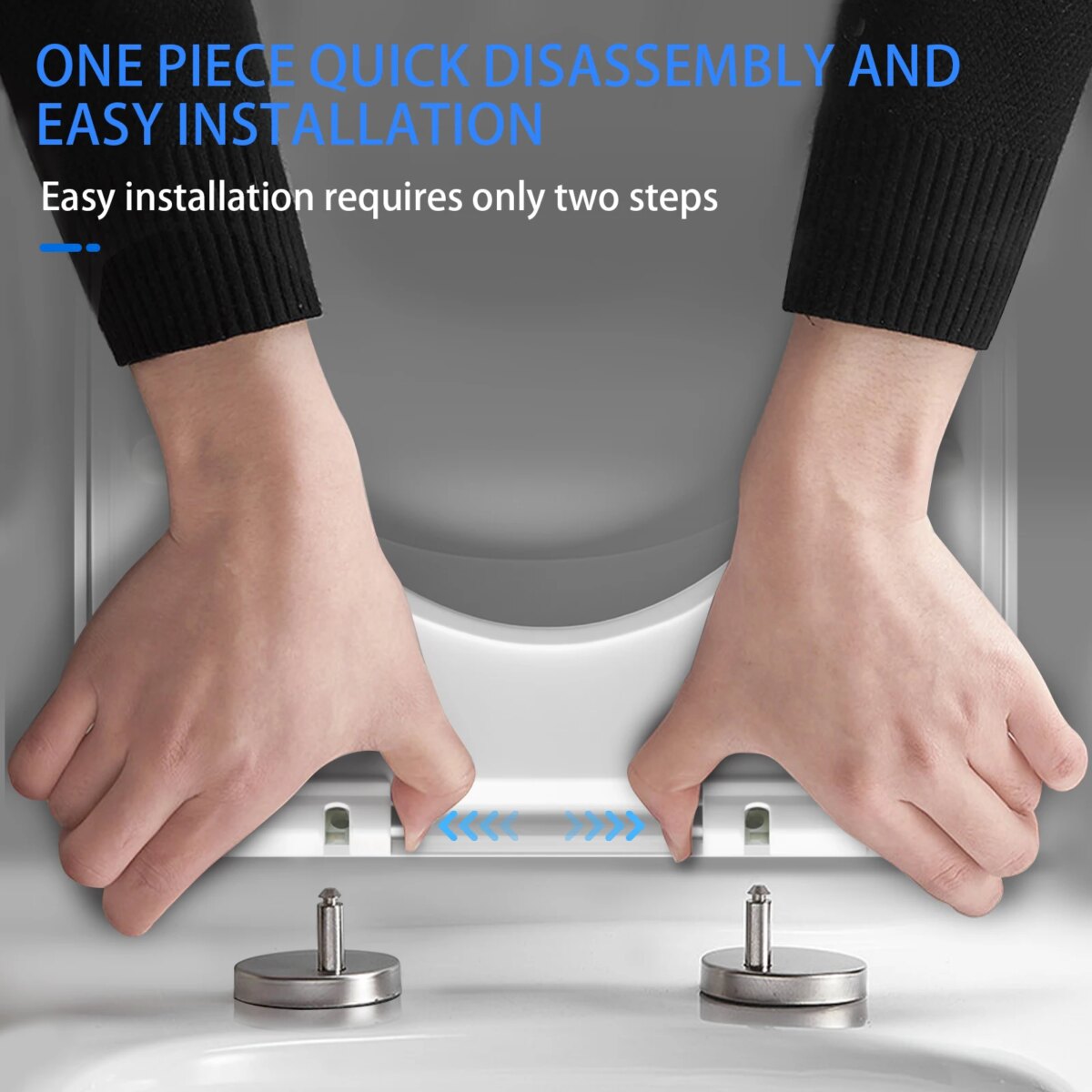 D-Shaped Toilet Seat Slow Close Quiet Lid Practical Handy Thickened Durable for Both Adults Children Safety Bathroom Accessories: 3 - 5 Days Free Delivery Only UK - Image 6