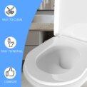 D-Shaped Toilet Seat Slow Close Quiet Lid Practical Handy Thickened Durable for Both Adults Children Safety Bathroom Accessories: 3 - 5 Days Free Delivery Only UK - Image 3