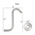 S Shaped Shower Arm Standard High Rise Shower Head Extension Pipe Shower Arm Extender Wall Mounted Bathroom Accessories: 3 - 5 Days Free Delivery Only UK - Image 6