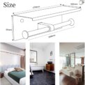 Wall Mounted 304 Stainless Steel Toilet Roll Paper Holder with Shelf, Double Roll Tissue Paper Holder: 3 - 5 Days Free Delivery Only UK - Image 4