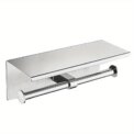 Wall Mounted 304 Stainless Steel Toilet Roll Paper Holder with Shelf, Double Roll Tissue Paper Holder: 3 - 5 Days Free Delivery Only UK