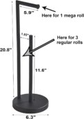 Free Standing Toilet Roll Holder with Heavy Base Stainless Steel Toilet Paper Holder Silver: 3 - 5 Days Free Delivery Only UK - Image 6