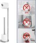 Free Standing Toilet Roll Holder with Heavy Base Stainless Steel Toilet Paper Holder Silver: 3 - 5 Days Free Delivery Only UK - Image 5