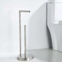 Free Standing Toilet Roll Holder with Heavy Base Stainless Steel Toilet Paper Holder Silver: 3 - 5 Days Free Delivery Only UK - Image 2