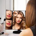 Modishion tri-fold makeup mirror, dimmable touch dressing table mirror, magnifying desktop mirror, light-filling mirror: 3 - 5 Days Free Delivery Only UK - Image 3