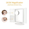 Modishion tri-fold makeup mirror, dimmable touch dressing table mirror, magnifying desktop mirror, light-filling mirror: 3 - 5 Days Free Delivery Only UK - Image 5