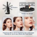 Modishion tri-fold makeup mirror, dimmable touch dressing table mirror, magnifying desktop mirror, light-filling mirror: 3 - 5 Days Free Delivery Only UK - Image 6