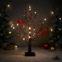 Red Bird Tree Light LED Cardinal Little Red Bird Table Decoration for Tabletop Centerpiece Xmas Indoor Home Décor: 3 - 5 Days Free Delivery Only UK - Image 2