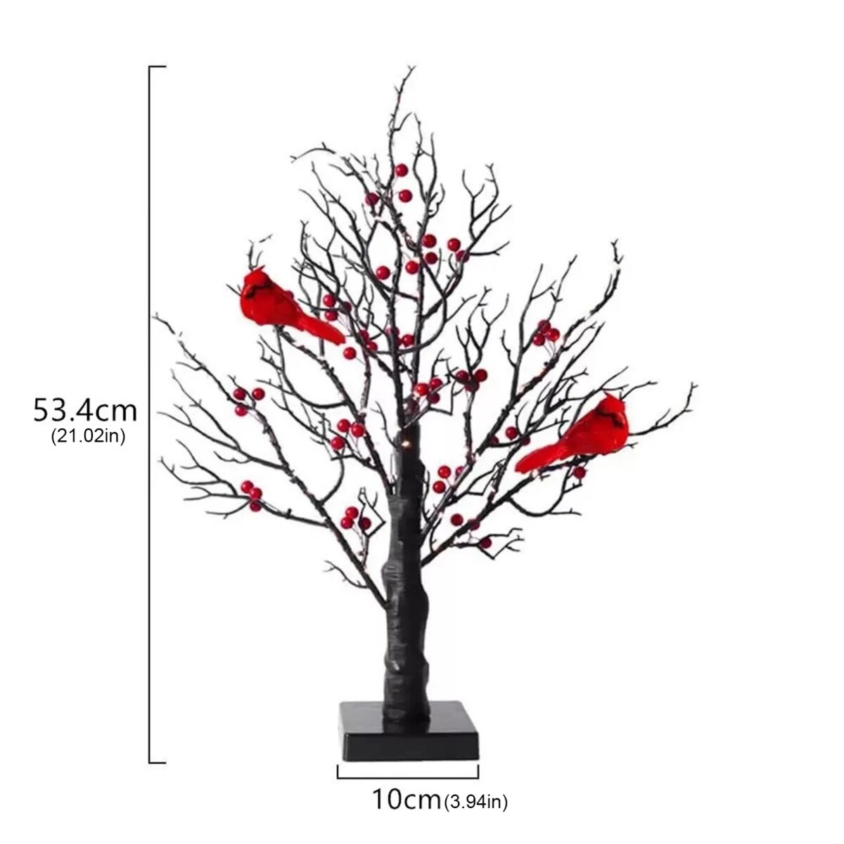 Red Bird Tree Light LED Cardinal Little Red Bird Table Decoration for Tabletop Centerpiece Xmas Indoor Home Décor: 3 - 5 Days Free Delivery Only UK - Image 6