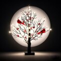 Red Bird Tree Light LED Cardinal Little Red Bird Table Decoration for Tabletop Centerpiece Xmas Indoor Home Décor: 3 - 5 Days Free Delivery Only UK
