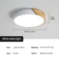 Wood Round 24W Indoor M Size Ceiling Light 6000K (Cool White),Modern Ceiling Lamp for Bedroom,Kitchen,Dining : 3 - 5 Days Free Delivery Only UK - Image 3