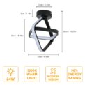 Modern Ceiling Lamp,Hallway Ceiling Lamp square 24W 2700LM,LED Ceiling Light for Hallway Balcony Cabinet, Warm white light 3000K: 3 - 5 Days Free Delivery Only UK - Image 2