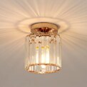 Crystal Ceiling Light, Gold, Medium size Fixture Chrome Flush Mount Ceiling Lighting Fixture for Hallway E27 Bulb Socket (Bulb Not Included): 3 - 5 Days Free Delivery Only UK