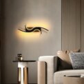 LED Wall Applique, Black Interior Wall Lamp, Warm White Light 3000K Modern Curve for Bedroom, Living Room, Corridor, 3000K: 3 - 5 Days Free Delivery Only UK - Image 4