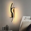 LED Wall Applique, Black Interior Wall Lamp, Warm White Light 3000K Modern Curve for Bedroom, Living Room, Corridor, 3000K: 3 - 5 Days Free Delivery Only UK - Image 6