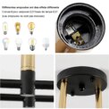 Double headed iron ceiling light, VintageCeiling Lamp For Living Room Bedroom Dining Room Office, E27 Base without light source: 3 - 5 Days Free Delivery Only UK - Image 3