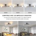 Double headed iron ceiling light, VintageCeiling Lamp For Living Room Bedroom Dining Room Office, E27 Base without light source: 3 - 5 Days Free Delivery Only UK - Image 4