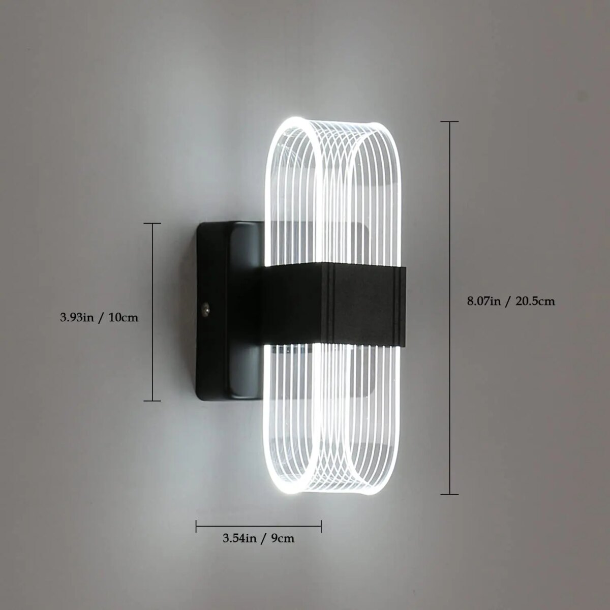 Modern Acrylic LED Wall Lamp,LED Indoor Wall Lamps,Bedside Night Lights,3 Lighting Medium Size Colours Adjustable Wall Light For Bedroom: 3 - 5 Days Free Delivery Only UK - Image 3