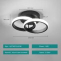 Small LED Ceiling Lights,19W 1710LM Bedroom Ceiling Lamp, Medium Size 6000K Cool White LED Ceiling Light with Double Ring: 3 - 5 Days Free Delivery Only UK - Image 2