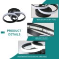 Small LED Ceiling Lights,19W 1710LM Bedroom Ceiling Lamp, Medium Size 6000K Cool White LED Ceiling Light with Double Ring: 3 - 5 Days Free Delivery Only UK - Image 3