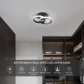 Small LED Ceiling Lights,19W 1710LM Bedroom Ceiling Lamp, Medium Size 6000K Cool White LED Ceiling Light with Double Ring: 3 - 5 Days Free Delivery Only UK - Image 4