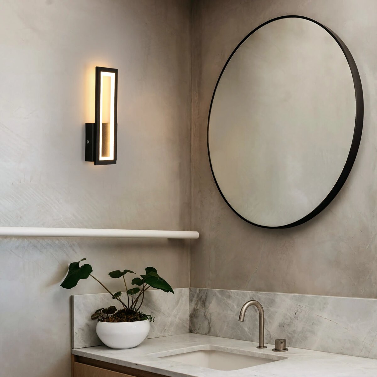 Indoor LED Wall Light,16 W Modern Acrylic Wall Lamp,Black Interior Wall Light for Corridor, Stairs,Warm White 3000K: 3 - 5 Days Free Delivery Only UK - Image 6