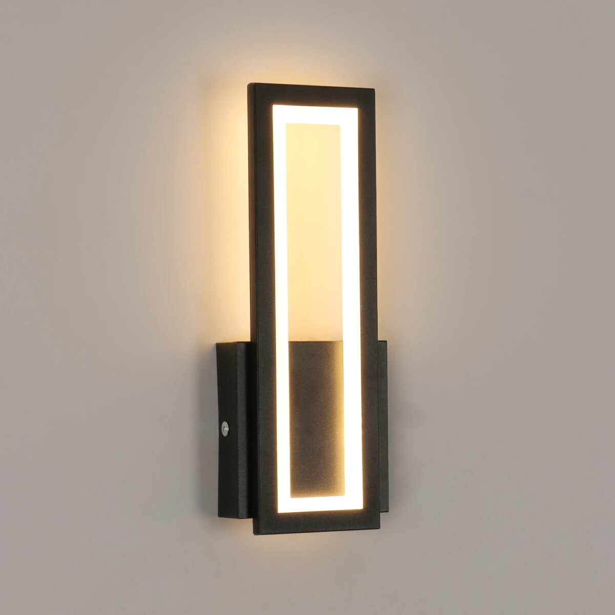 Indoor LED Wall Light,16 W Modern Acrylic Wall Lamp,Black Interior Wall Light for Corridor, Stairs,Warm White 3000K: 3 - 5 Days Free Delivery Only UK - Image 1
