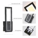 Indoor LED Wall Light,16 W Modern Acrylic Wall Lamp,Black Interior Wall Light for Corridor, Stairs,Warm White 3000K: 3 - 5 Days Free Delivery Only UK - Image 5