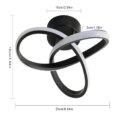 LED Ceiling Light, 22W Black Clover LED Aluminum Ceiling Light, Medium Size White Light 220V Suitable for Living Room, Bedroom, Study: 3 - 5 Days Free Delivery Only UK - Image 2